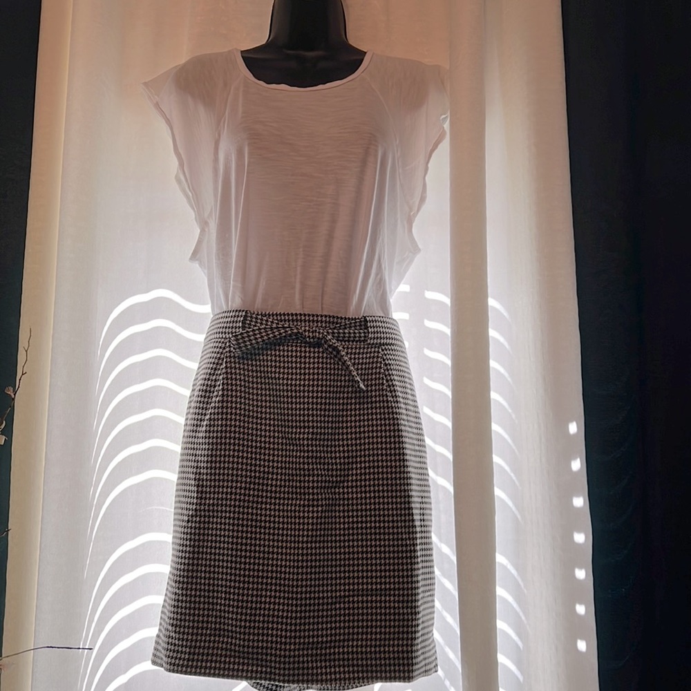 Loft Houndstooth Skirt